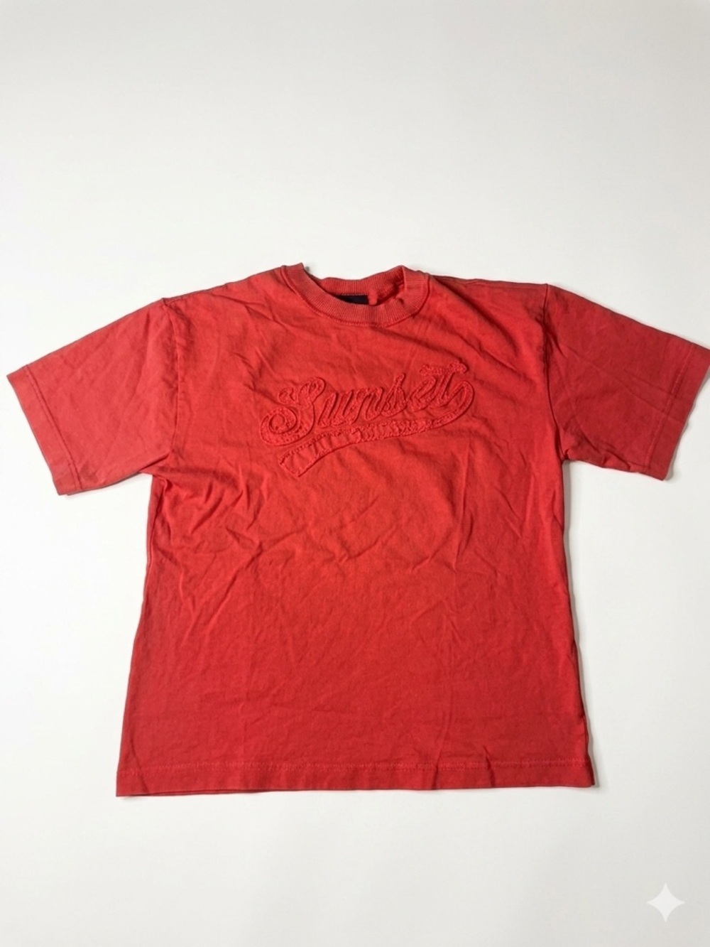 H&M Red "Sunset" Loose Fit T-Shirt - Size S (Oversized Style)
